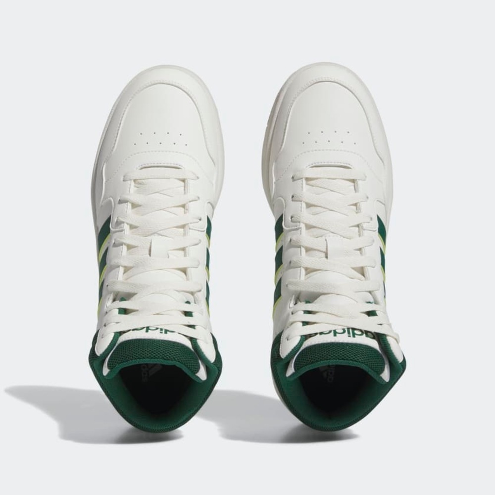 New with Damaged Box Adidas Men's White and Green High-Top Sneakers Size 10 - Picture 2 of 13